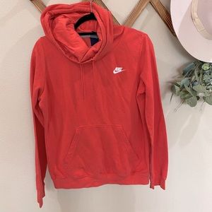 Coral Hooded Nike Sweatshirt
